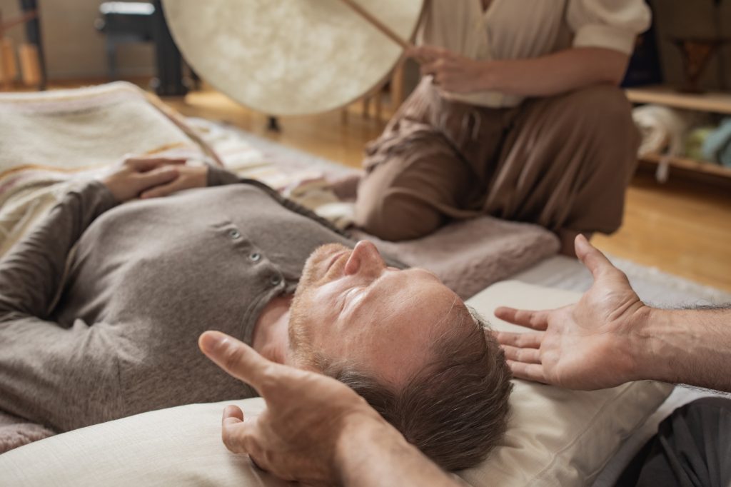 Reiki healing session in the Word of Mouth studio, Los Angeles